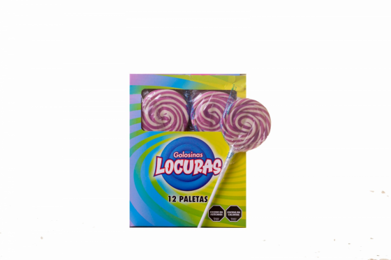 Paletas Multicolor Chica Caja x 12 uni.